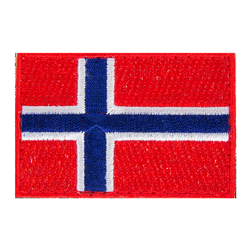 ULFHEDNAR Velcro-Patch - Norwegian Flag - red, white and blue
