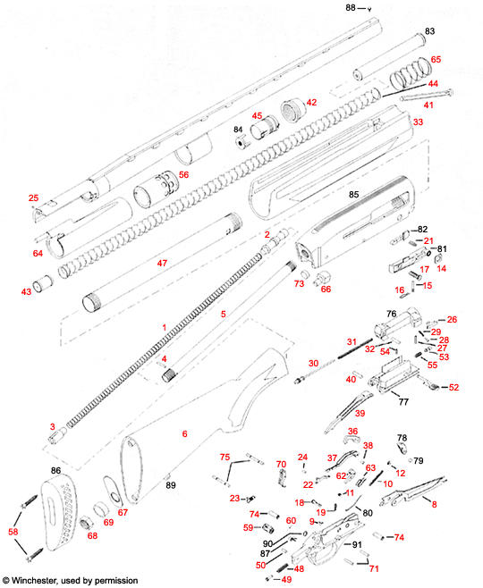 Winchester model 94 parts diagram