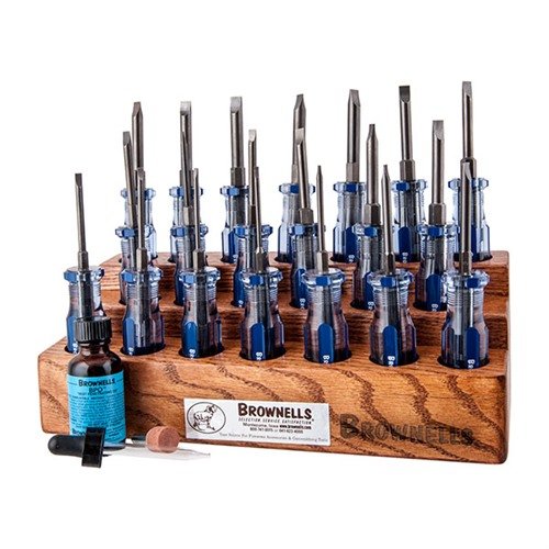 Fixed-Blade Gunsmith's Screwdriver Master Set w/Block