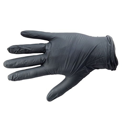 AMMEX CORP. Black Nitrile Industrial Glove, Textured, Large