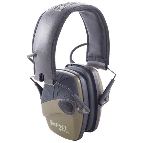 HOWARD LEIGHT IMPACT SPORT ELECTRONIC EARMUFFS O.D. GREEN - Brownells  Benelux