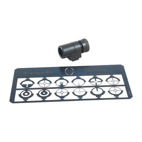 PEDERSOLI DAVIDE & C. .350" Globe Tunnel Sight w/ 12 Inserts Steel Black