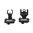 TROY INDUSTRIES, INC. AR-15  Flip-Up HK-Style 45 Degree Offset Sight Set Black