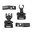 TROY INDUSTRIES, INC. AR-15  Flip-Up HK-Style 45 Degree Offset Sight Set Black