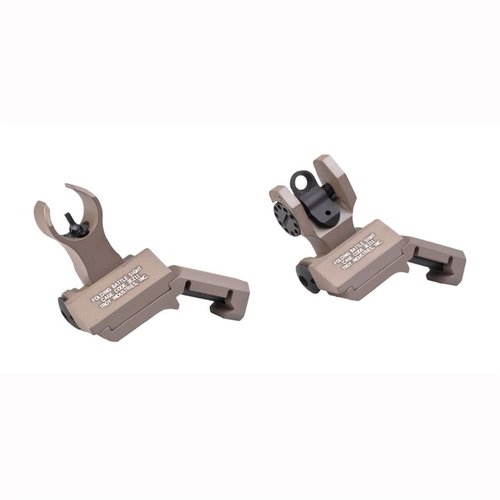 TROY INDUSTRIES, INC. Offset Sight Set- HK Front & Round Rear FDE