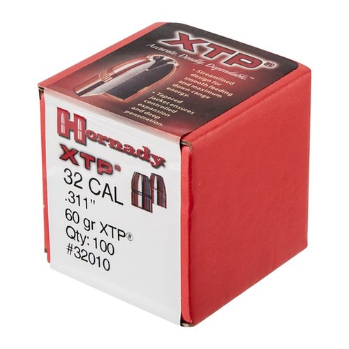 32 Caliber (0.312") 60gr HP/XTP 100/Box