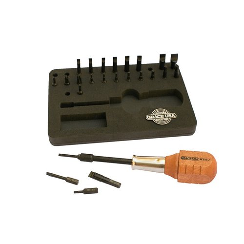 GRACE USA Gunsmith 24 Bit Magnetic Tip Screwdriver Set