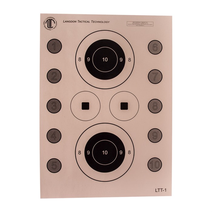 pistol national target langdon tactical skills targets 100 pack brownells benelux