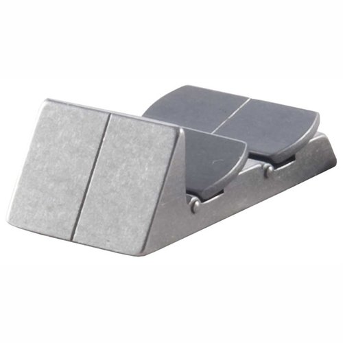 NECG Rifle Flip-Up Standing 2 Leaf Express Rear Sight Silver