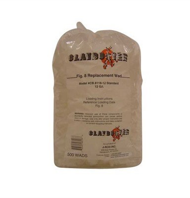 12 Gauge 1-1/8 to 1-1/4oz Wads White 500/Bag